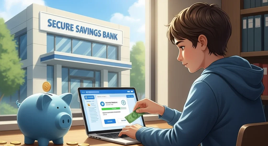 saving money wisely as a teenager using a high-yield savings account