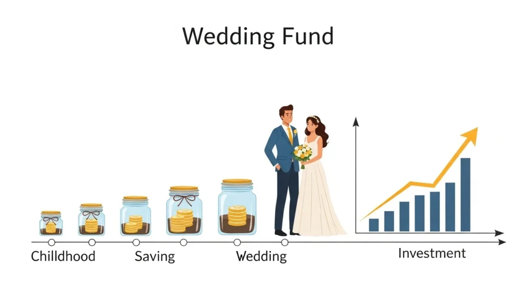 Early wedding savings plan for parents to manage child marriage expenses with long term investing
